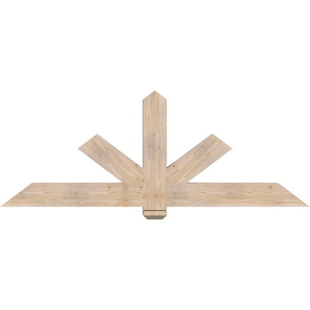 Ekena Millwork Kennewick Smooth Timber Gable Bracket, Douglas Fir, 72"W x 27"H x 3 1/2"D x 5 1/2"F, 9/12 Pitch GBW072X27X0406KEN00SDF